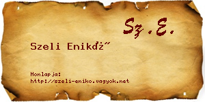 Szeli Enikő névjegykártya