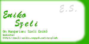 eniko szeli business card