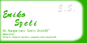 eniko szeli business card